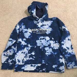 Boys Abercrombie & Fitch Navy Tie-Dye Hoodie size 11/12